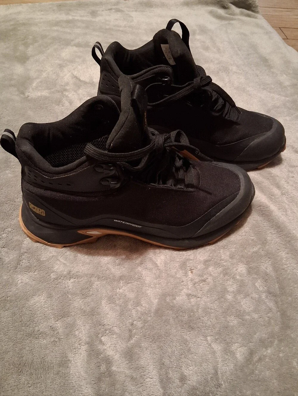 R CORD Waterproof Black Brown Hiking Boots Size 9